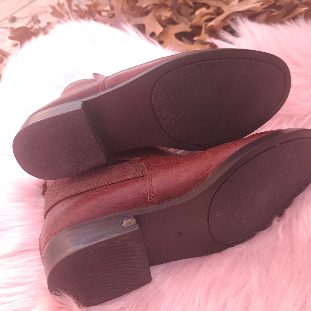 LAUREN Ralph Lauren Kaliyah Leather‎ Ankle Boot GUC Size 6B - Picture 5 of 16